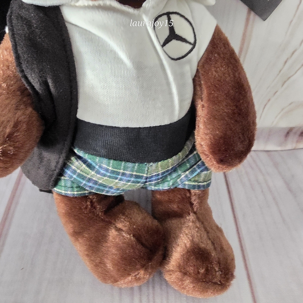 🌞SOLD🌞 Mercedes Benz Golfer Teddy Bear Plush Toy St Andrews Links 10 Inch 2015 - Picture 3 of 9